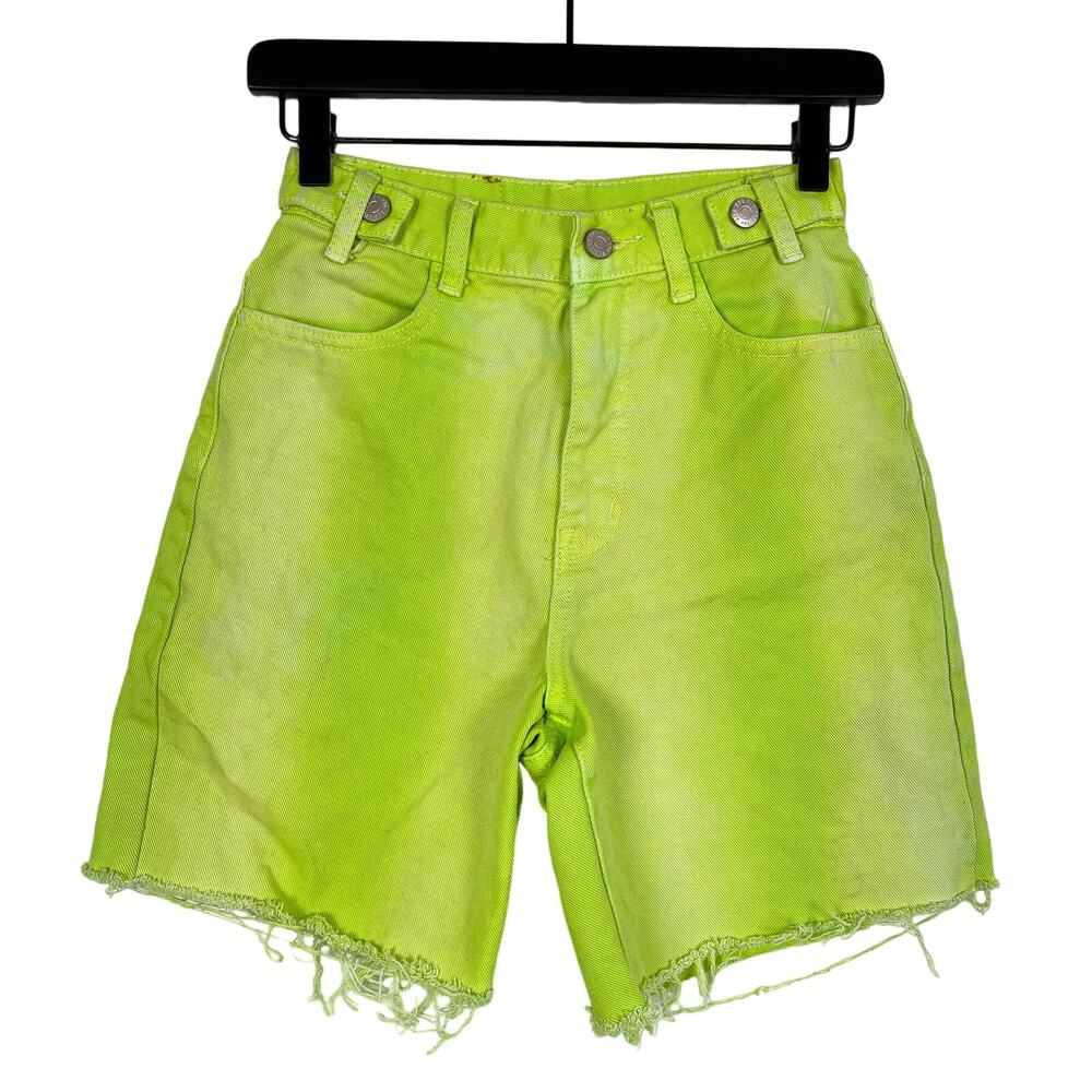 BDG Urban Outfitters Womens 24 Longline Carpenter Short Cotton Lime Green